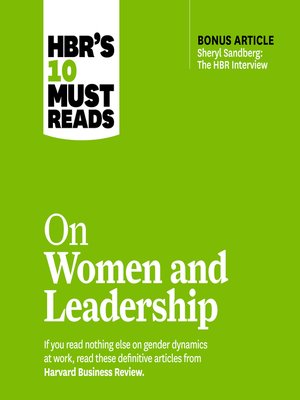 cover image of HBR's 10 Must Reads on Women and Leadership